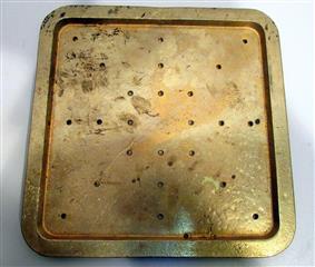 VINTAGE ALL BRASS NINE MENS MORRIS GAME - COMPLETE WITH ALL PIECES - VINTAGE GAM